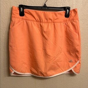 Adidas Women Orange Sports Tennis Skirt Size Medium